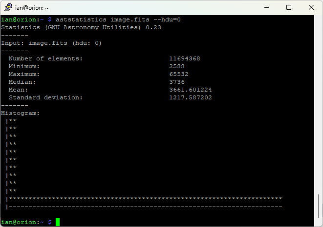 aststatistics output