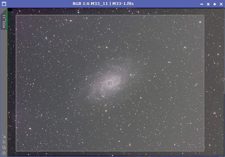 M33 - Pixinsight - After dynamic crop