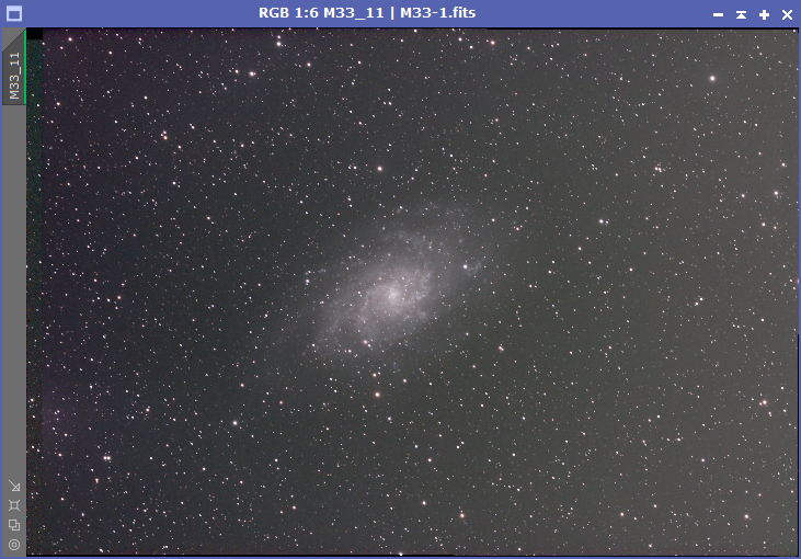 M33 - Pixinsight - Before dynamic crop