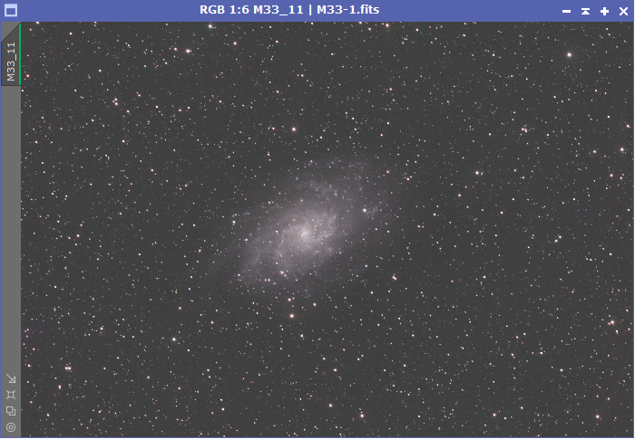 M33 - PixInsight - After GraXpert light pollution removal