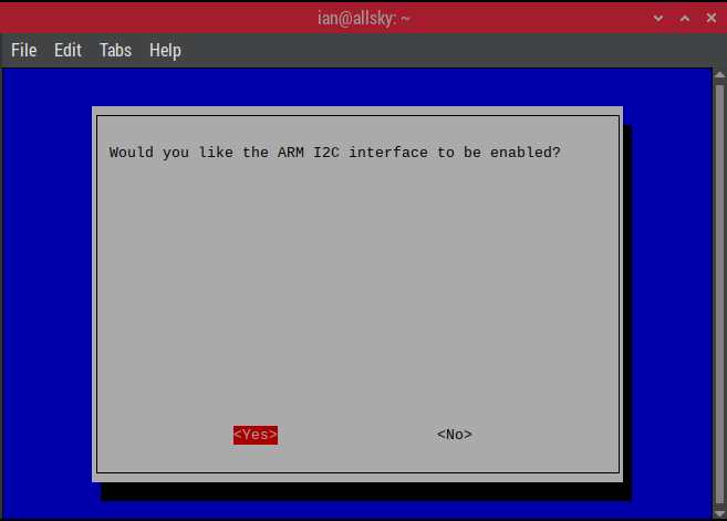 raspi-config ARM I2C