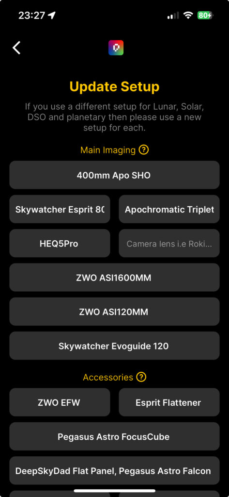 picastro equipment setup